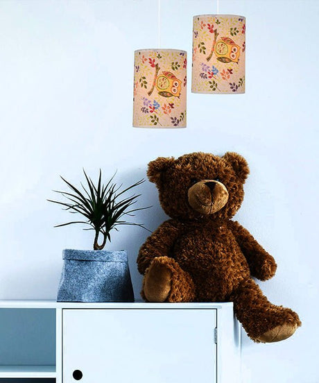 Lámpara Colgante Buho Multicolor 14x120cm de Techo con Bombilla - Iluminacion | Bylmo