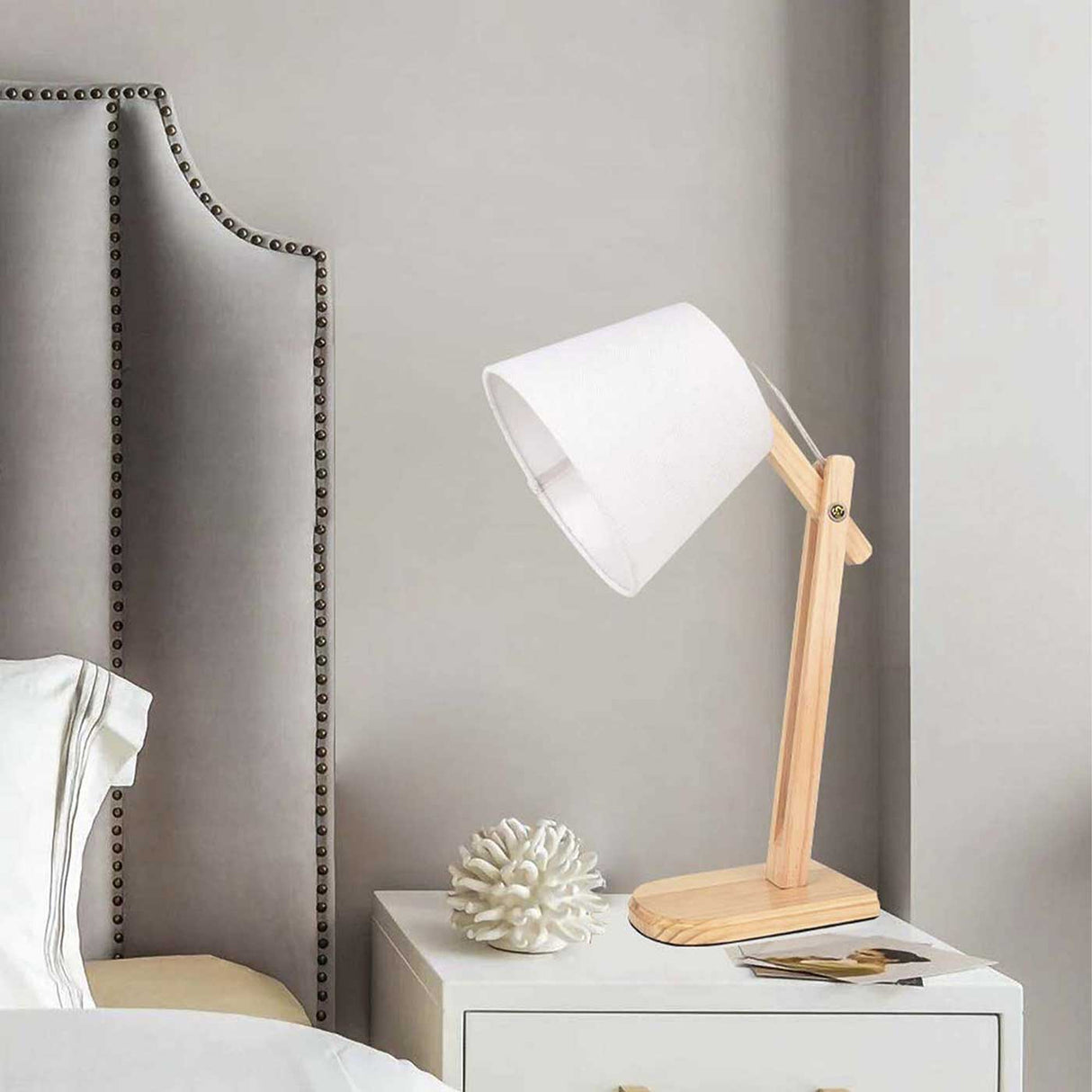 Lámpara de Mesa Nuwa Blanco 20x50cm con Bombilla - Iluminacion | Bylmo