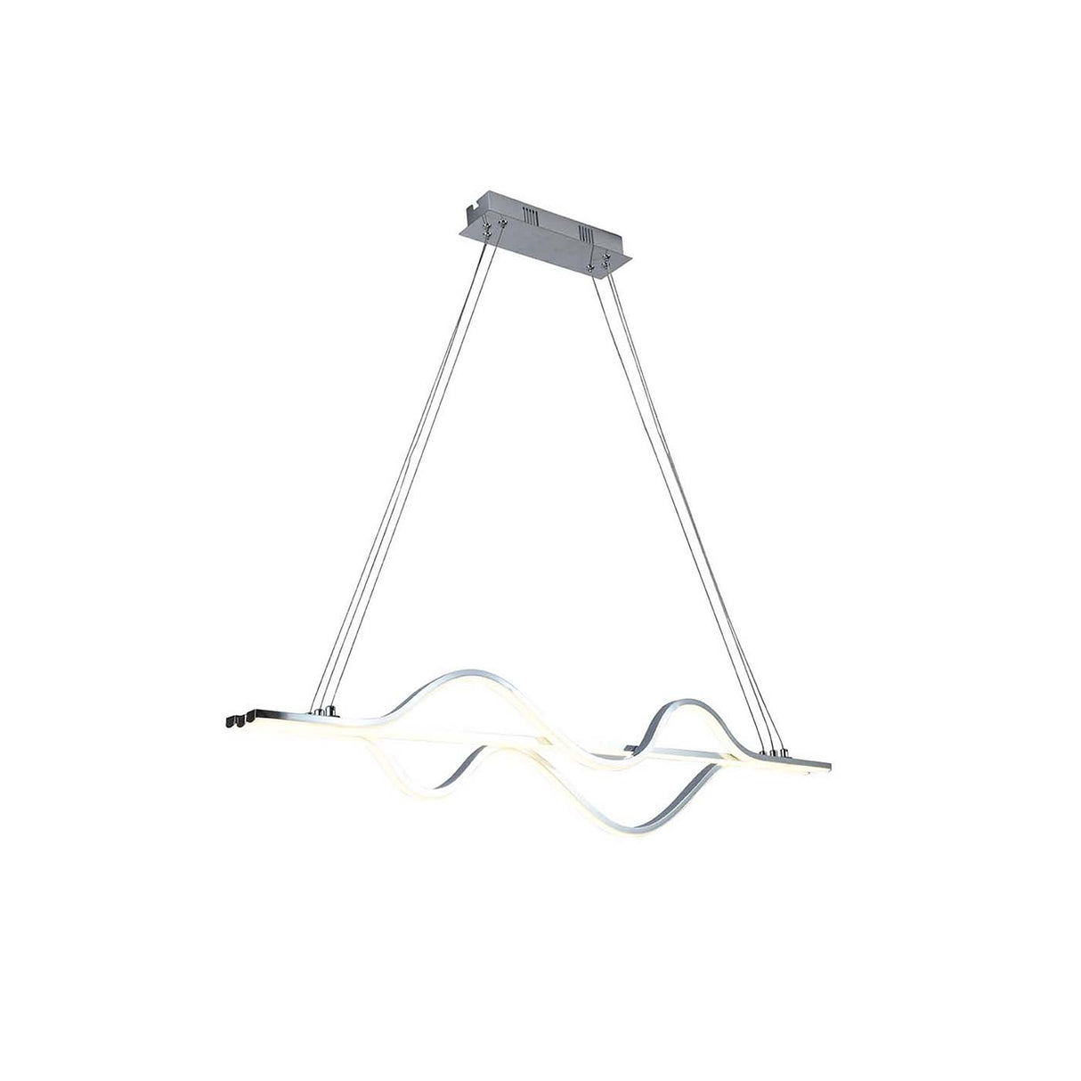 Lámpara Colgante Heros Blanco Cromado 100x150cm de Techo sin Bombilla - Iluminacion | Bylmo