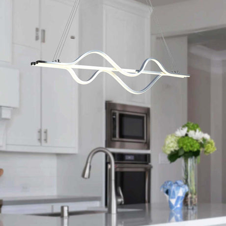 Lámpara Colgante Heros Blanco Cromado 100x150cm de Techo sin Bombilla - Iluminacion | Bylmo