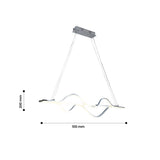 Lámpara Colgante Heros Blanco Cromado 100x150cm de Techo sin Bombilla - Iluminacion | Bylmo