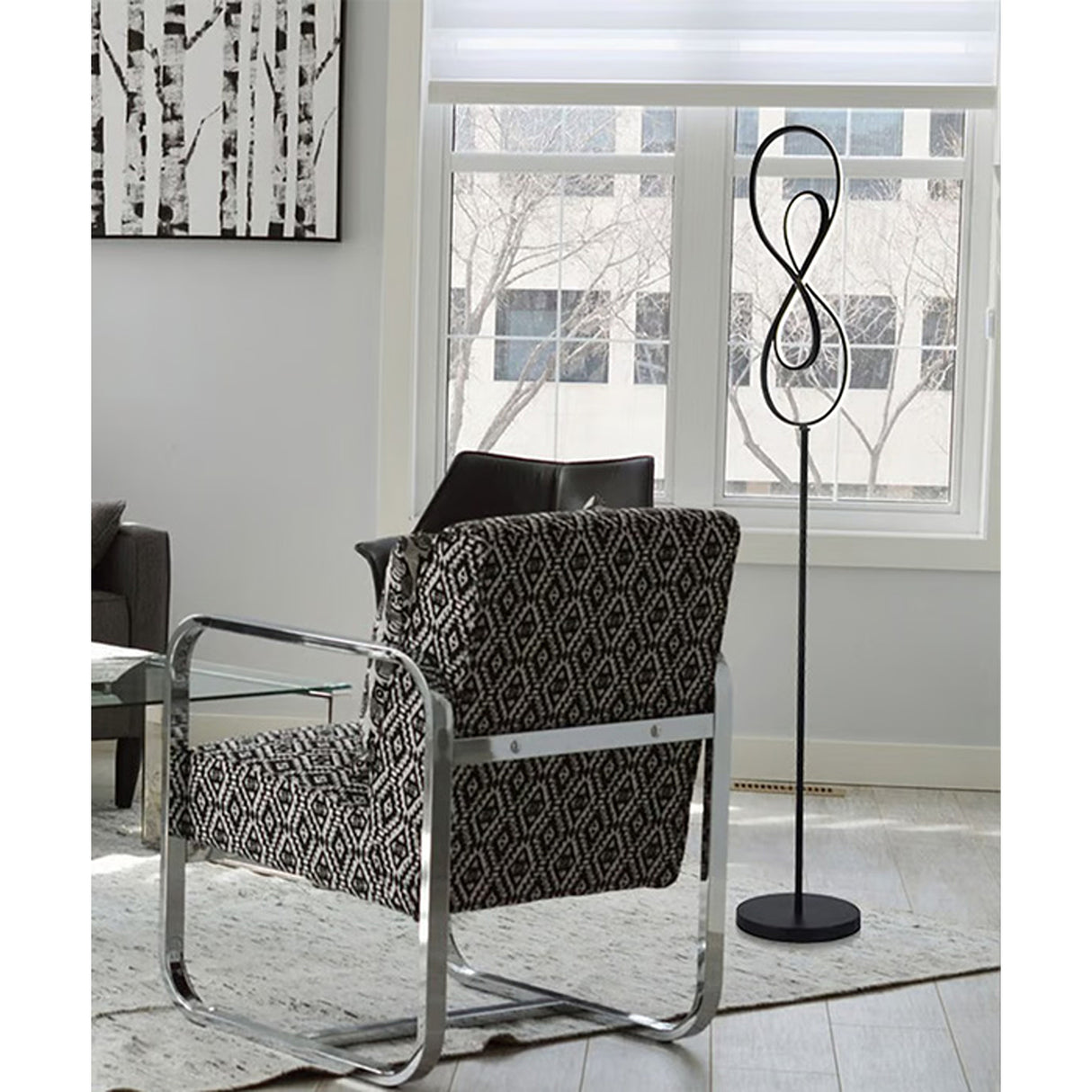 Lámpara de Piso Eterniti Negro 25x160cm sin Bombilla - Iluminacion | Bylmo