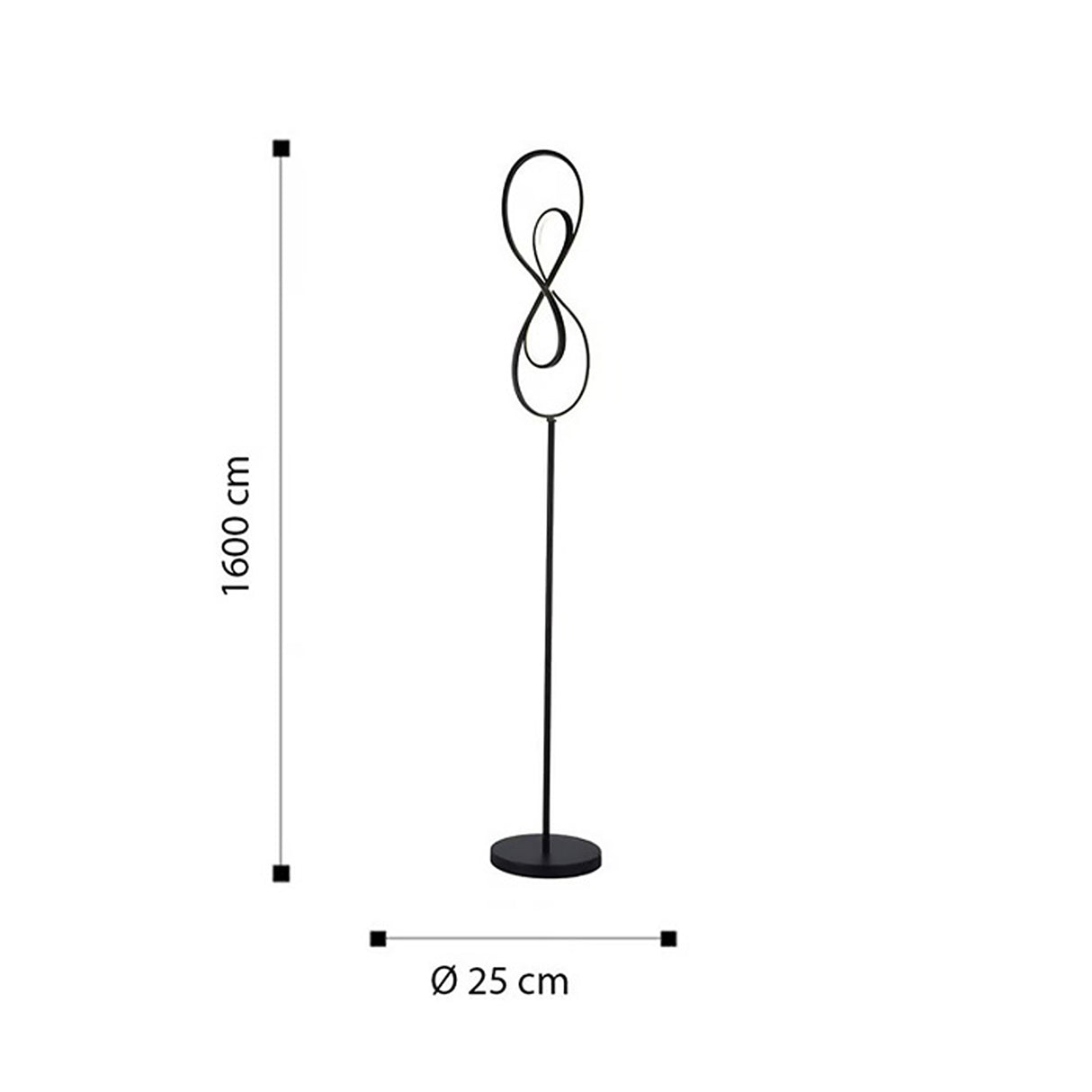 Lámpara de Piso Eterniti Negro 25x160cm sin Bombilla - Iluminacion | Bylmo