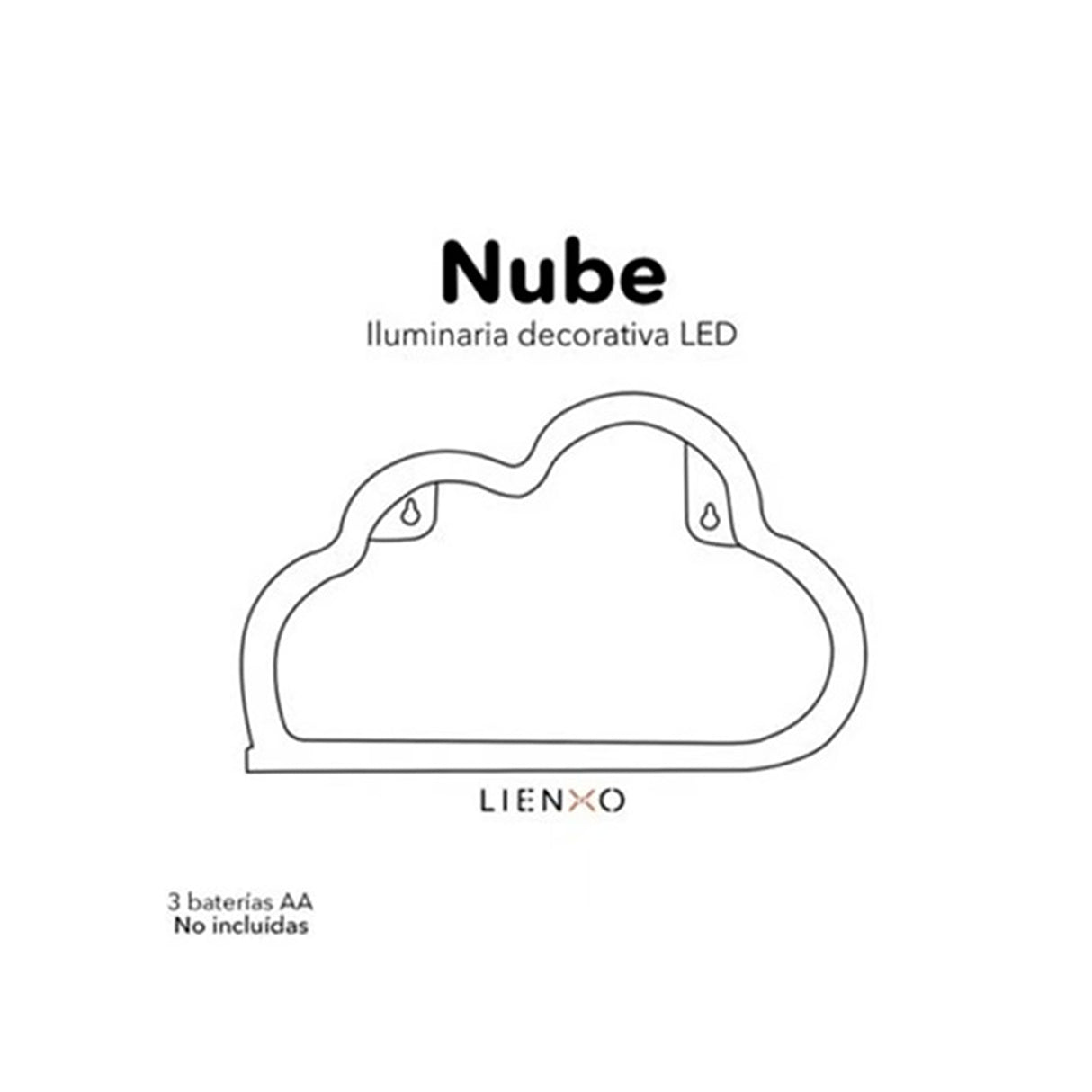 Lámpara de Pared Nube Transparente 29x3cm sin Bombilla - Iluminacion | Bylmo