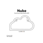 Lámpara De Pared Nube Transparente 29x3cm LED