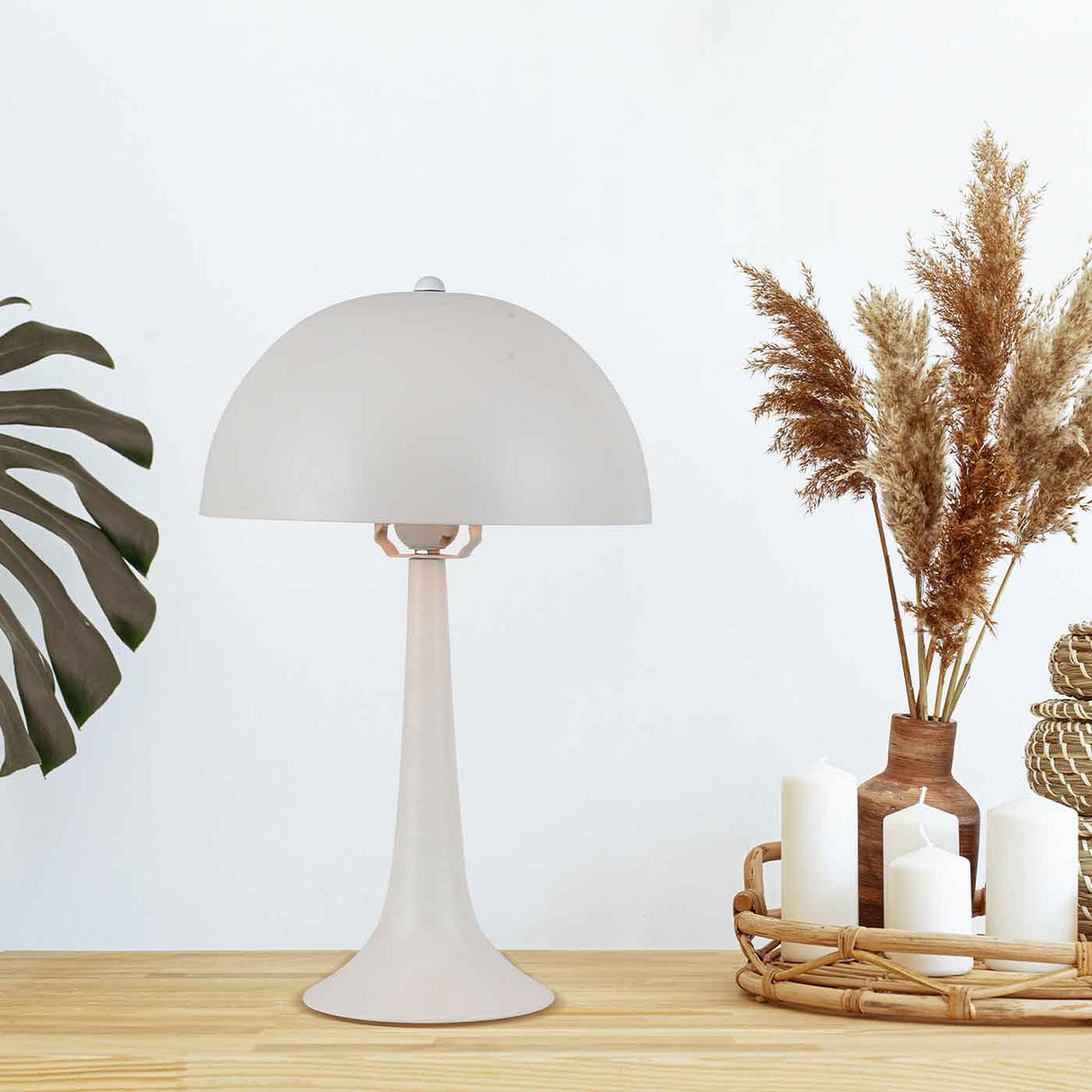 Lámpara de Mesa Ogi Blanco 25x42cm con Bombilla - Iluminacion | Bylmo