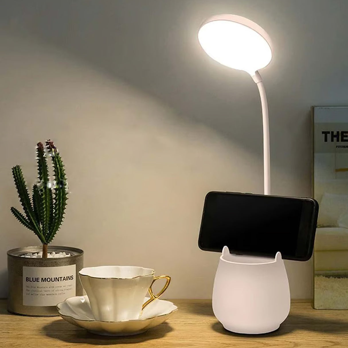 Lámpara de Mesa Deka Blanco 10x42cm sin Bombilla - Iluminacion | Bylmo
