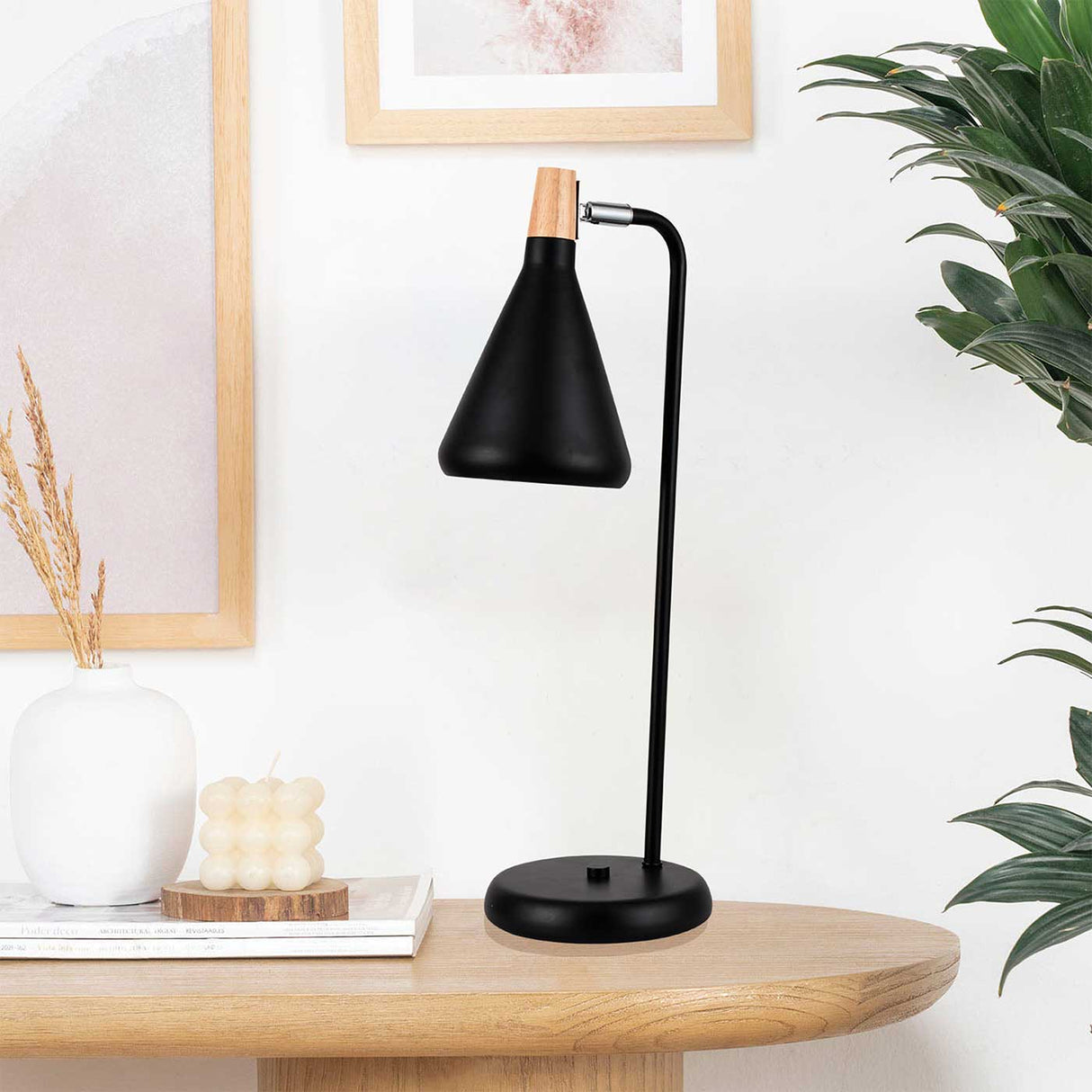 Lámpara de Mesa Clementina Negro 12x48cm con Bombilla - Iluminacion | Bylmo