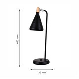 Lámpara de Mesa Clementina Negro 12x48cm con Bombilla - Iluminacion | Bylmo