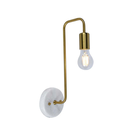 Lámpara de Pared Lino Dorado 12x38cm con Bombilla - Iluminacion | Bylmo