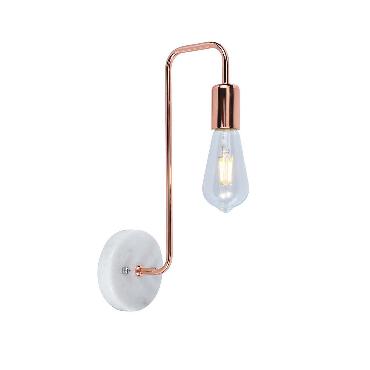 Lámpara de Pared Lino Oro rosa 12x38cm con Bombilla - Iluminacion | Bylmo