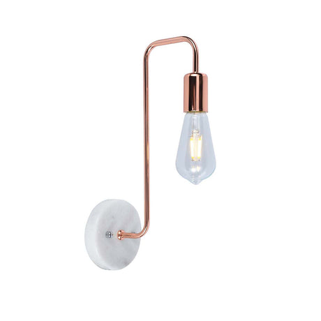 Lámpara de Pared Lino Oro rosa 12x38cm con Bombilla - Iluminacion | Bylmo