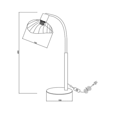 Lámpara de Mesa Angel Negro 16x48cm con Bombilla - Iluminacion | Bylmo