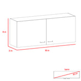 Gabinete Superior de Cocina Napoles Blanco 100x49cm con Dos Puertas - Muebles Superiores | Bylmo