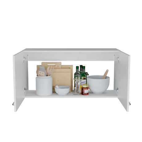 Gabinete Superior de Cocina Napoles Blanco 100x49cm con Dos Puertas - Muebles Superiores | Bylmo