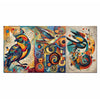 Cuadro Decorativo Impreso Aves De Color 72x36cm