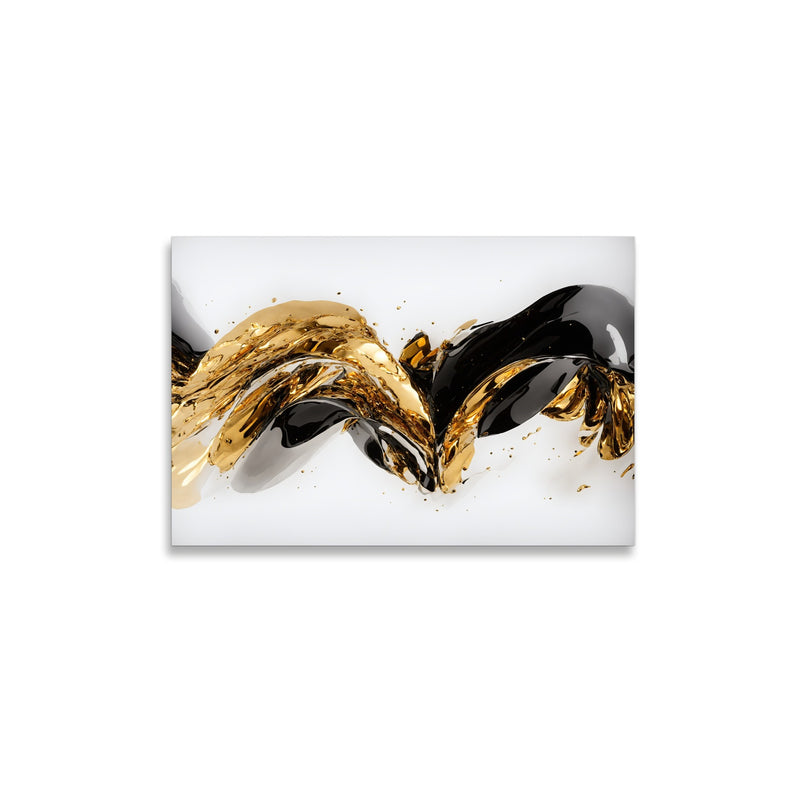 Cuadro Decorativo Impreso Tonos Negro Y Dorado 60x93cm