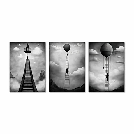 Set 3 Cuadros De Lienzo Camino Al Éxito 43x60cm Decorativos - Cuadros | Bylmo