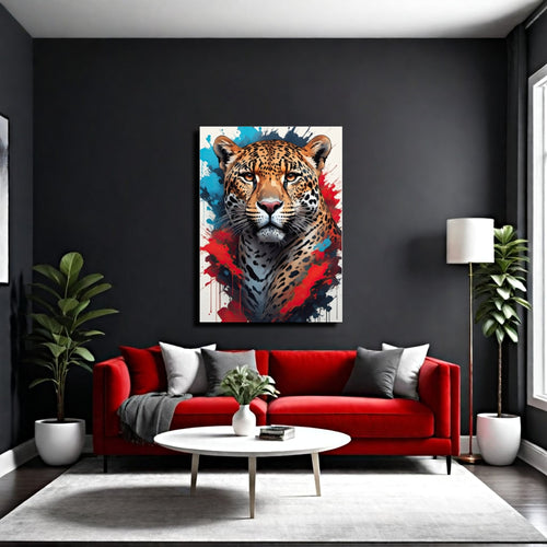 Cuadro Decorativo Impreso Felino 110x80cm