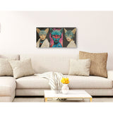 Cuadro de Lienzo Pop Felinas 72x36cm Decorativo - Cuadros | Bylmo