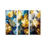 Set 3 Cuadros de Lienzo Abstracto 104x76cm Decorativos - Cuadros | Bylmo