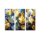 Set 3 Cuadros de Lienzo Abstracto 104x76cm Decorativos - Cuadros | Bylmo