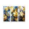 Set 3 Cuadros de Lienzo Abstracto 104x76cm Decorativos