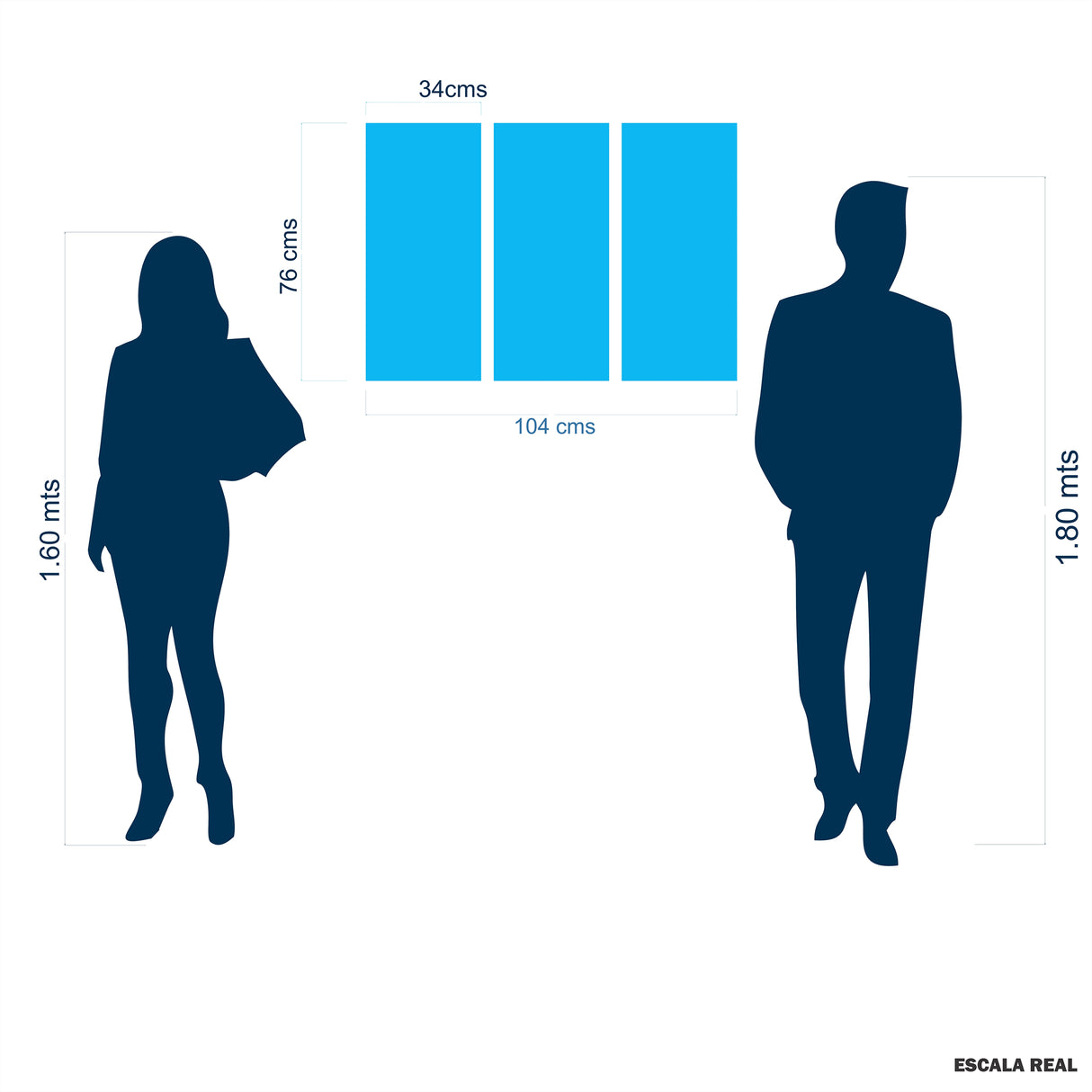 Set 3 Cuadros de Lienzo Abstracto 104x76cm Decorativos - Cuadros | Bylmo