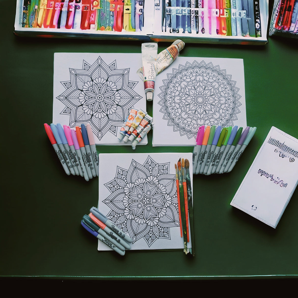 Set 3 Cuadros Para Pintar Mandalaz 26x26cm Decorativos - Cuadros | Bylmo