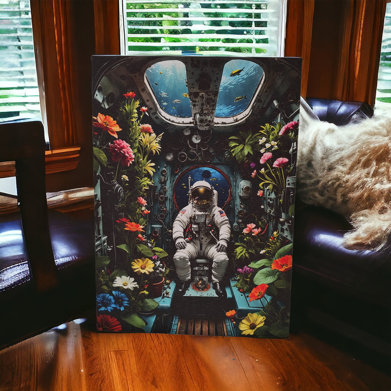 Cuadro Decorativo Impreso Astronauta 60x43cm