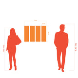 Set 4 Cuadros de Lienzo Rostros Decorativos 18x60cm - Cuadros | Bylmo