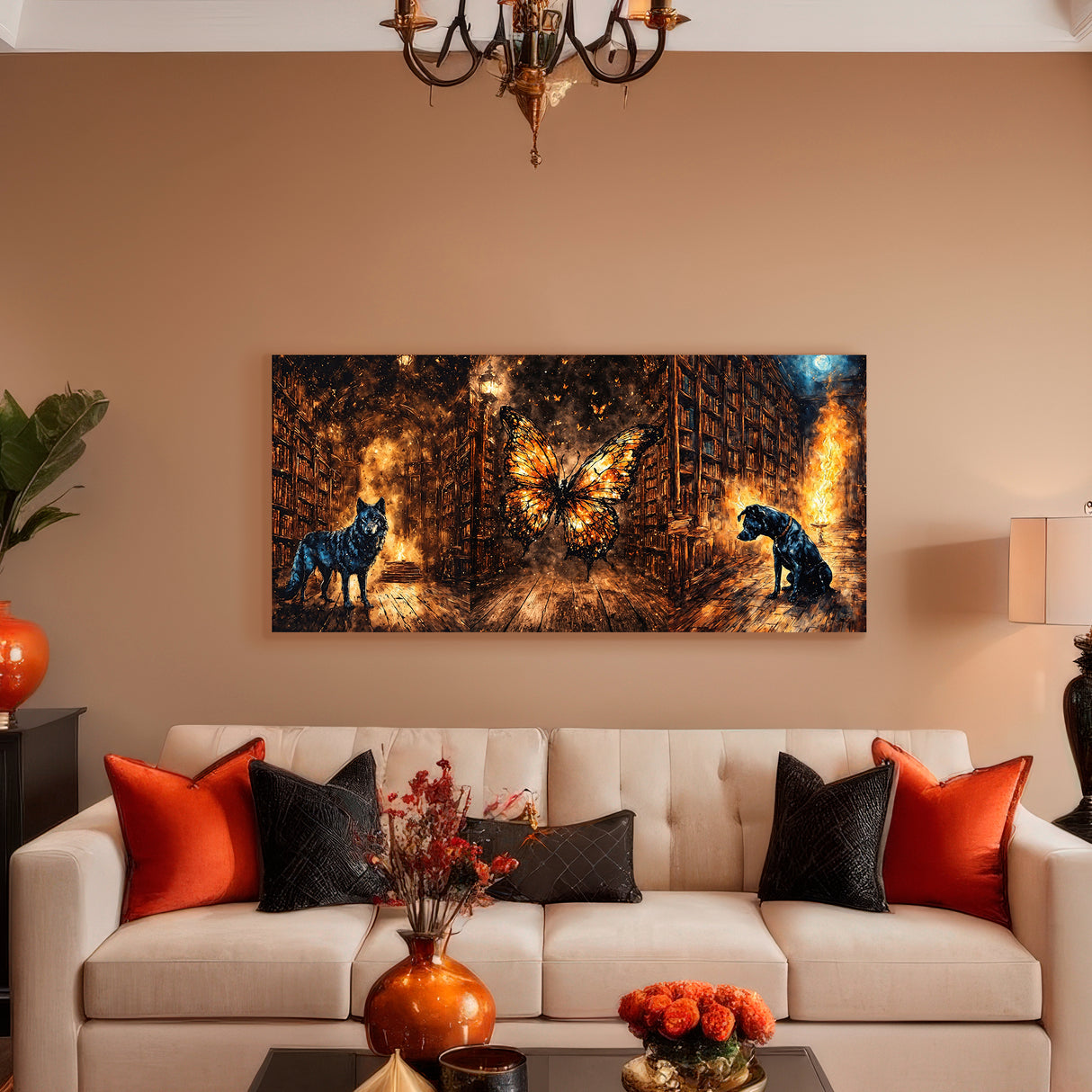 Cuadro de Lienzo Guardianes Decorativo 118x55cm - Cuadros | Bylmo