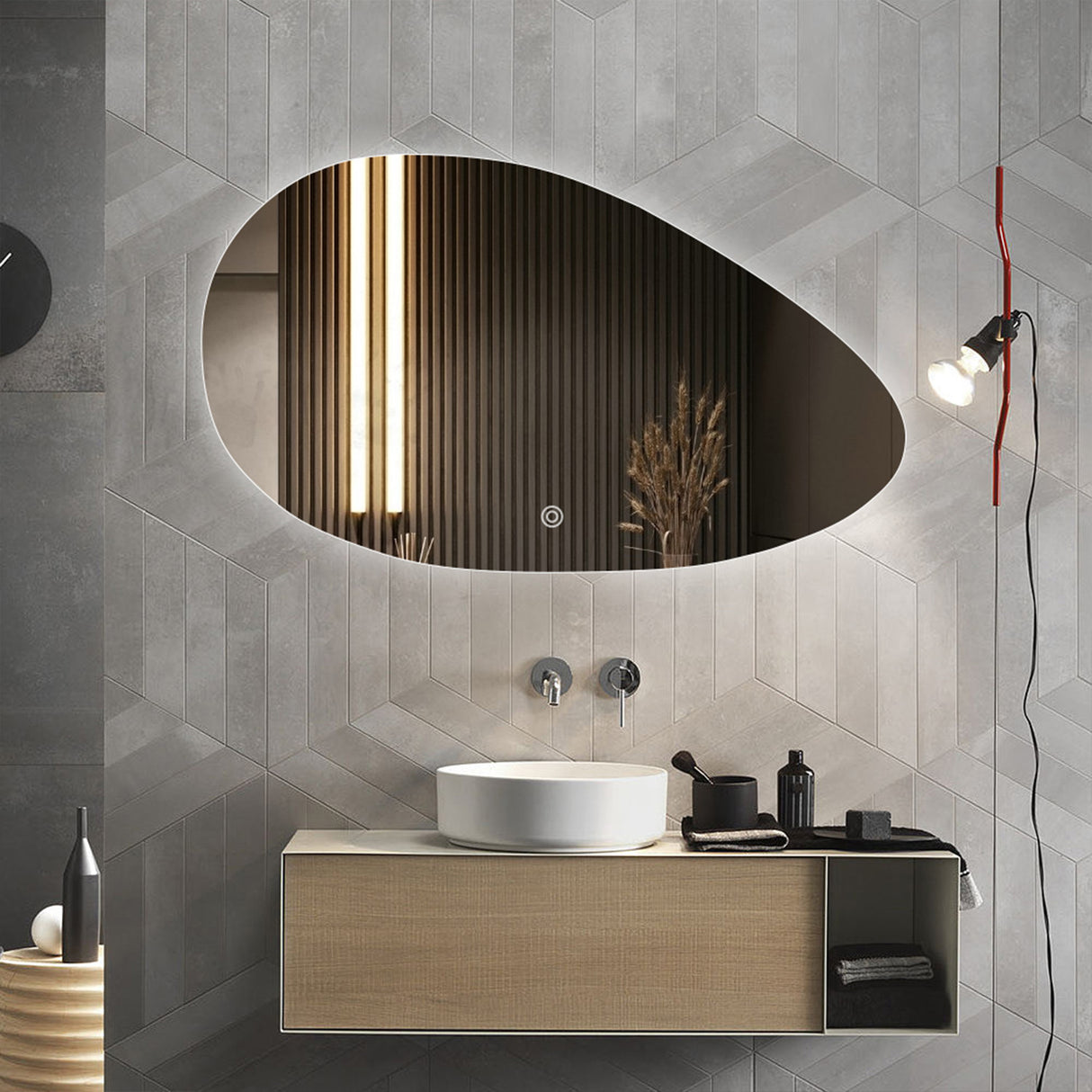 Espejo Led Ovalado De Pared Moderno 100x60cm Sin Marco - Espejos Decorativos | Bylmo