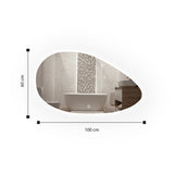 Espejo Led Ovalado De Pared Moderno 100x60cm Sin Marco - Espejos Decorativos | Bylmo