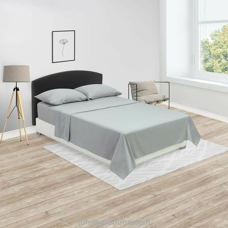 Juego De Sabanas Basic Gris Para Cama Queen 160 X 190 Cm Fondo Entero