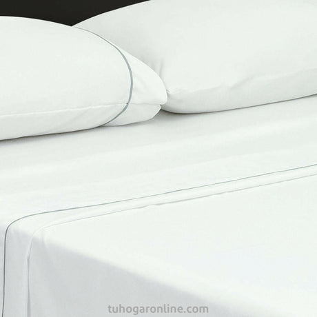 Juego de Sabanas Basic Blanco Hueso para Cama Semidoble 120 X 190 Cm Fondo Entero - Sabanas | Bylmo