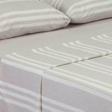 Juego de Sabanas Equilibrio Beige Claro para Cama Semidoble 120 X 190 Cm Rayas - Sabanas | Bylmo