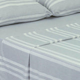 Juego de Sabanas Equilibrio Gris Claro para Cama King 200 X 200 Cm Rayas - Sabanas | Bylmo