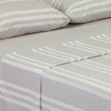 Juego de Sabanas Equilibrio Beige Claro para Cama Queen 160 X 190 Cm Rayas - Sabanas | Bylmo