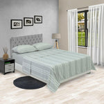 Juego De Sabanas Equilibrio Gris Claro Para Cama Queen 160 X 190 Cm Rayas