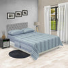 Juego De Sabanas Equilibrio Gris Y Azul Para Cama Queen 160 X 190 Cm Rayas