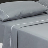 Juego de Sabanas Basic Gris Oscuro para Cama Doble 140 X 190 Cm Fondo Entero - Sabanas | Bylmo