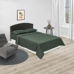 Juego De Sabanas Basic Verde Militar Para Cama King 200 X 200 Cm Fondo Entero