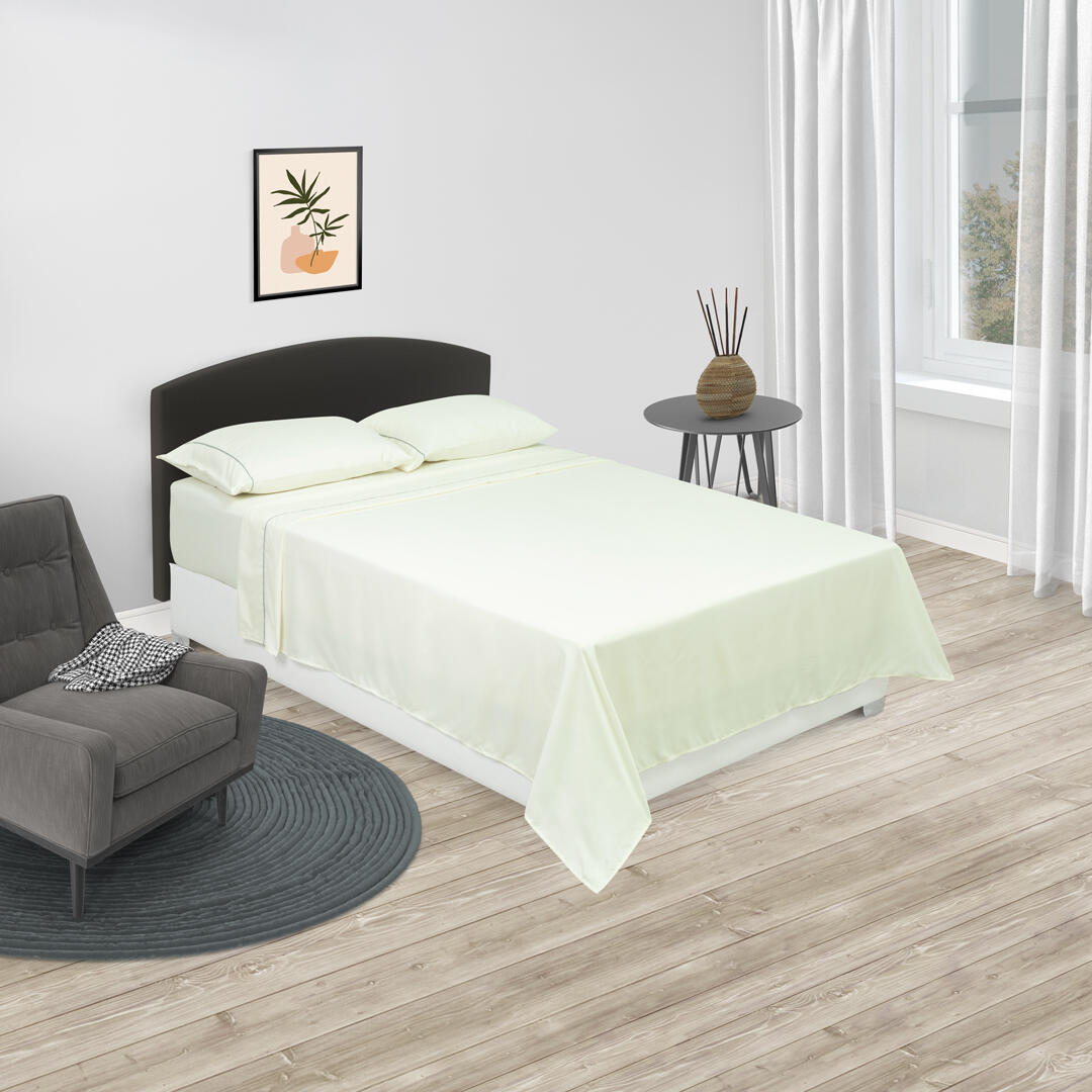 Juego de Sabanas Basic Beige para Cama Semidoble 120 X 190 Cm Fondo Entero - Sabanas | Bylmo