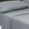 Juego De Sabanas Basic Gris Oscuro Para Cama Semidoble 120 X 190 Cm Fondo Entero