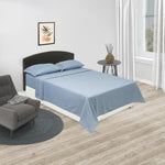 Juego De Sabanas Basic Azul Claro Para Cama Semidoble 120 X 190 Cm Fondo Entero