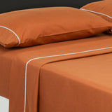 Juego de Sabanas Basic Terracota para Cama Semidoble 120 X 190 Cm Fondo Entero - Sabanas | Bylmo