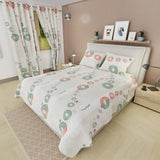 Juego de Sabanas Limila Blanco y Rojo para Cama Sencillo 100 X 190 Cm Círculos - Sabanas | Bylmo