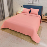 Juego de Sabanas My House Salmón para Cama Queen 160 X 190 Cm Fondo Entero - Sabanas | Bylmo