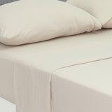 Juego de Sabanas Cotton Sense Marron Claro para Cama Doble 140 X 190 Cm Fondo Entero - Sabanas | Bylmo